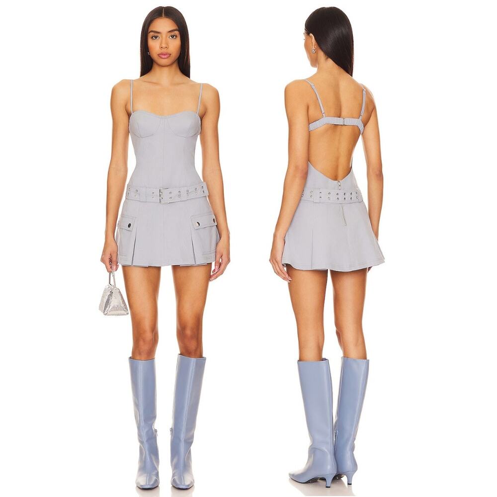 Lovers + Friends Remy Mini Dress Belted Cargo Evening Streetwear Y2K S